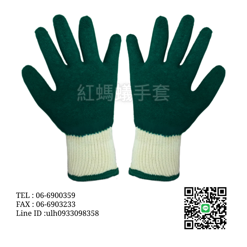 10針花紋手套 - 膠手套